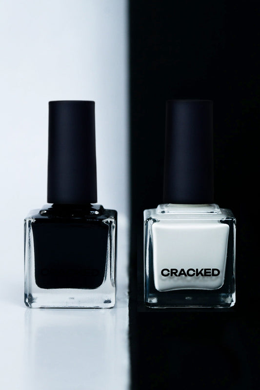 Black & White Duo - Cracked Polish